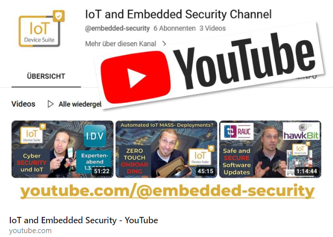 IoT and Embedded Security Channel, der Youtube-Kanal der OSB connagtive GmbH, mit spannenden Inhalten unter anderem zur Cyber Security und Cyber Resilience.