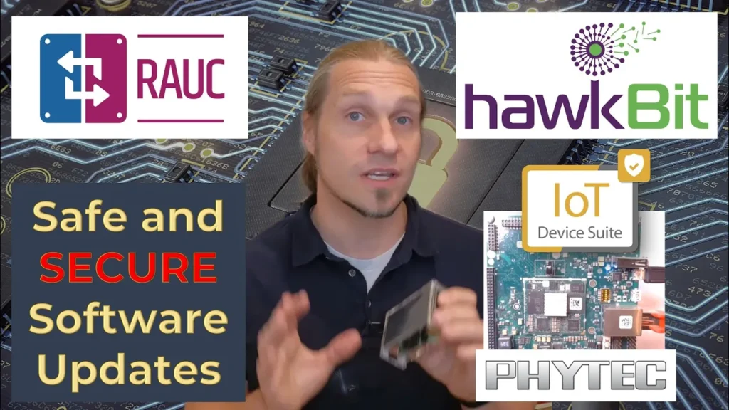 Thumbnail of the video "[Webinar + Demo] Secure Hardware & Open Source Software Updates with RAUC and hawkBit" on the YouTube Channel "IoT and Embedded Security"